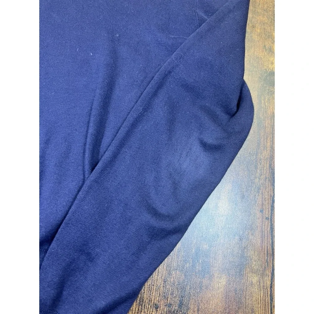Polo Ralph Lauren 100% Pima Cotton V Neck Sweater Mens Medium Blue Pullover Pony
